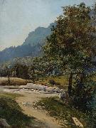 Carl Schuch Wooded landscape Germany oil painting artist